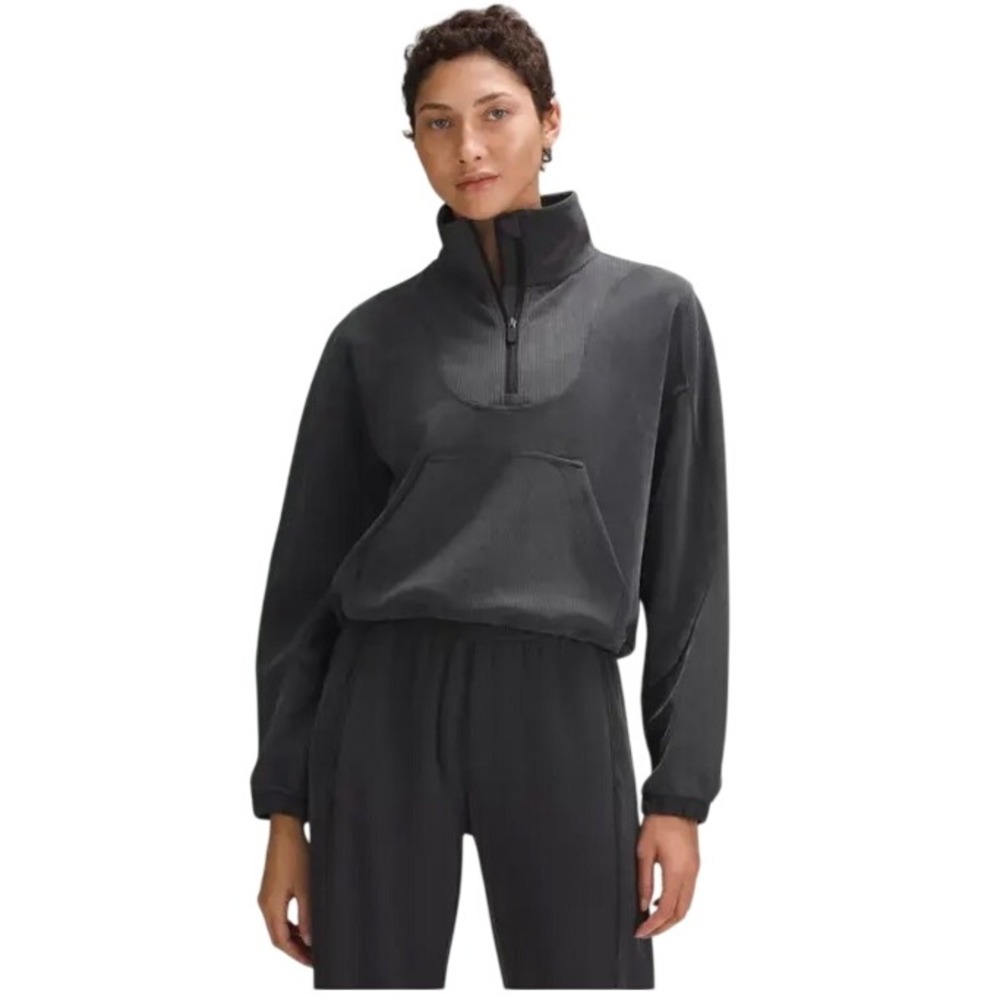 Lululemon Brushed Softstreme Ribbed Half Zip Women's Size 8